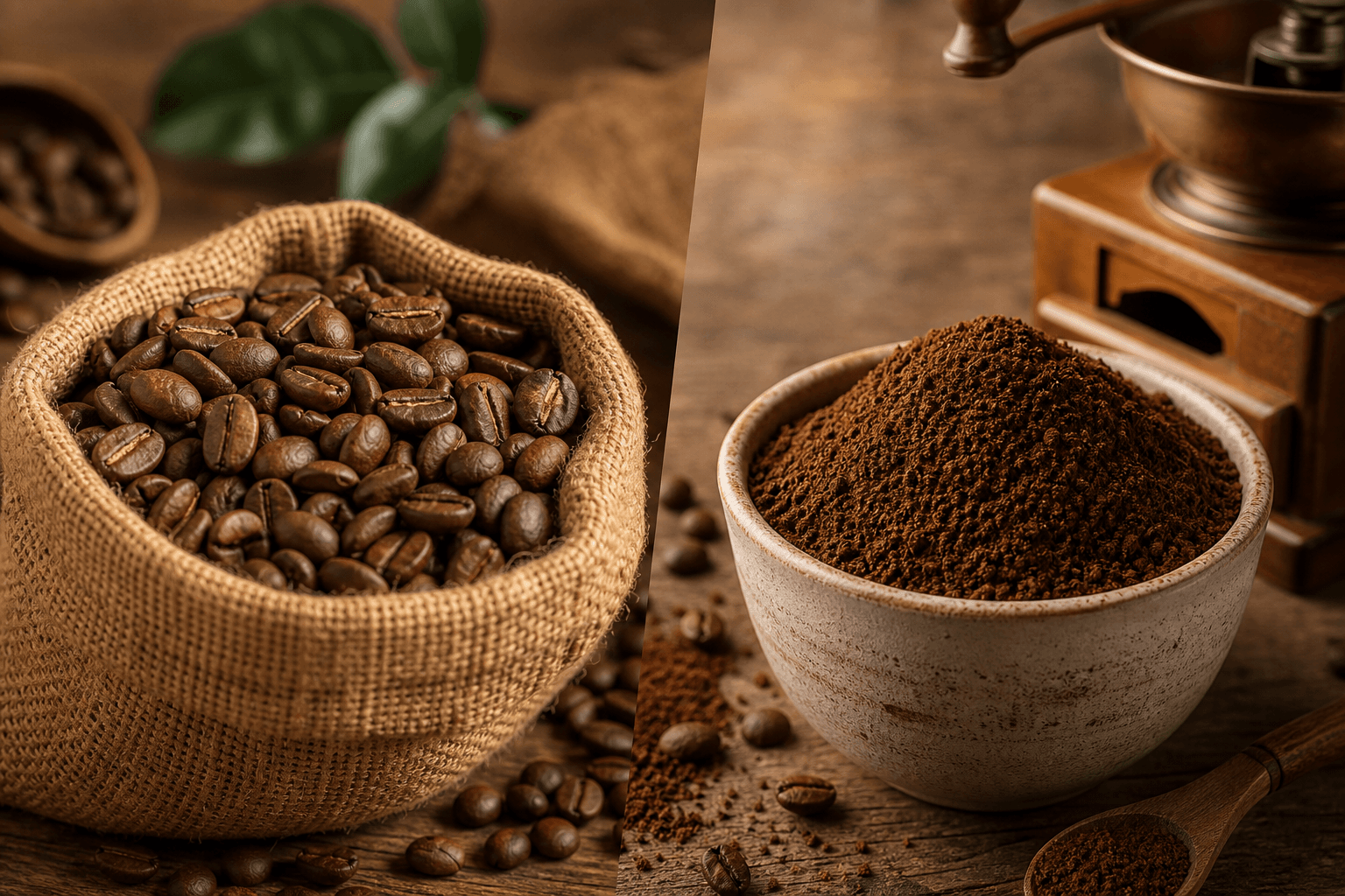 دانه قهوه یا پودر آماده؟ راهنمای انتخاب برای خانه